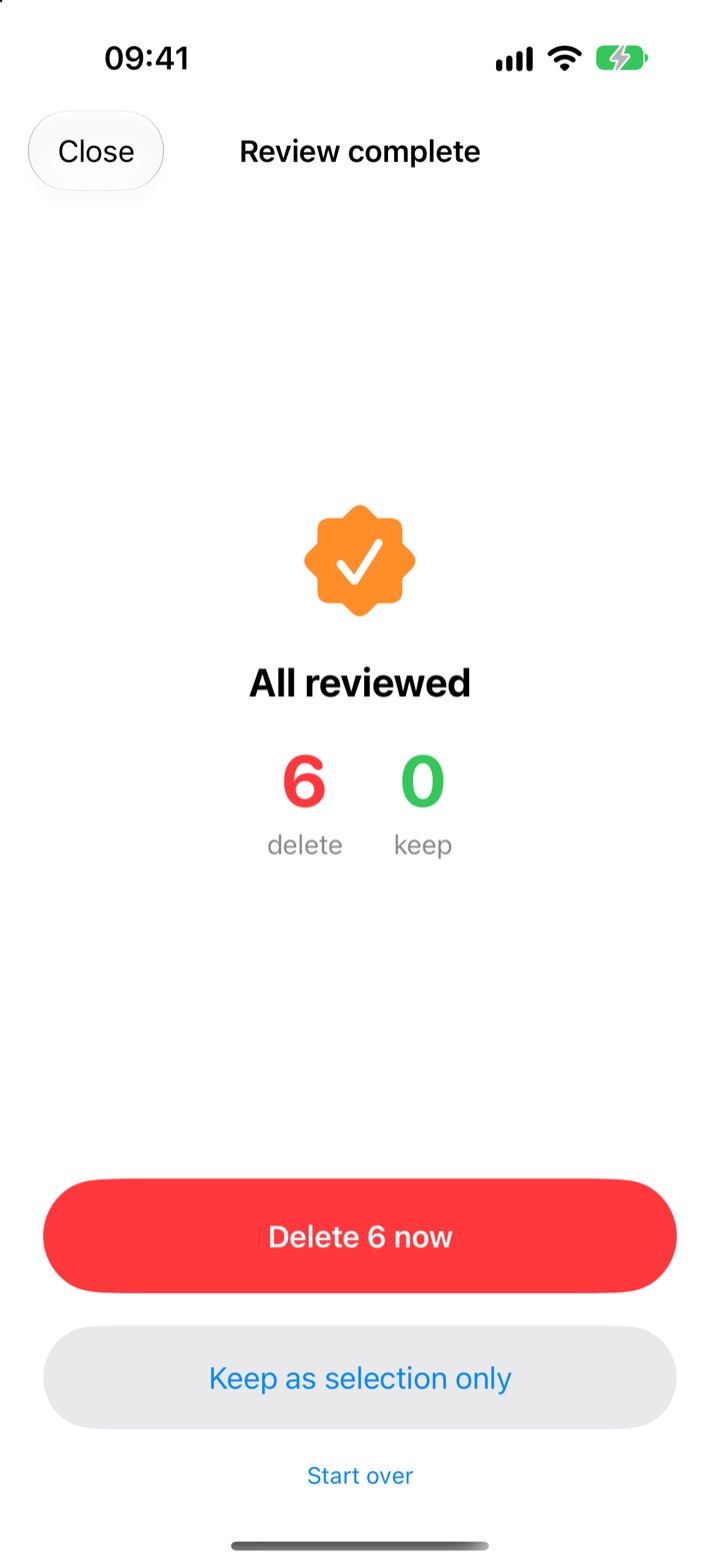 Summary before deleting